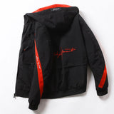 Spring Autumn Streetwear Jackets Men Hooded Casual Loose Print Windbreaker Jacket Male Hip Hop Coat homme