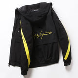 Spring Autumn Streetwear Jackets Men Hooded Casual Loose Print Windbreaker Jacket Male Hip Hop Coat homme