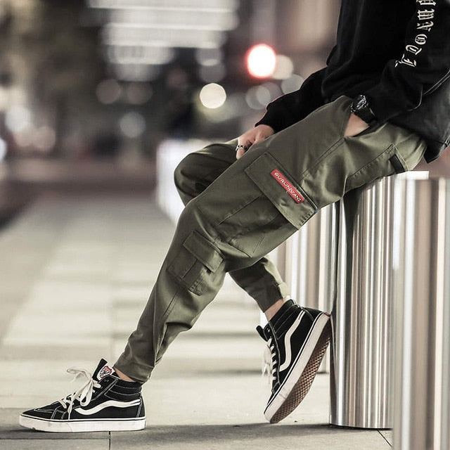 Streetwear Cargo Pants Men's Sweatpants Male Tracksuit Bottoms Hip Hop Black Joggers for Men Sports Pants Mens Trousers 2021 New