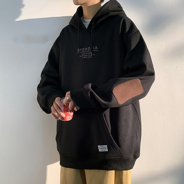 Spring Autumn 2021 Skateboard Casual New Men'S Hip HOP Hoodies Sweatshirts Streetwear One Piece Brand Black White Fashion Clothe