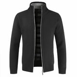 Autumn Winter New Men's Jacket Slim Fit Stand Collar Zipper Jacket Men Solid Cotton Thick Warm Jacket Men
