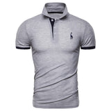 Quality Cotton Polos Men Embroidery Polo Giraffe Shirt Men Casual Patchwork Male Tops Clothing Men