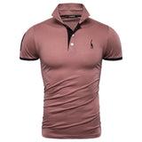 Quality Cotton Polos Men Embroidery Polo Giraffe Shirt Men Casual Patchwork Male Tops Clothing Men