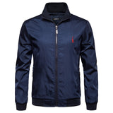 2021 New Autumn Winter Stand Colar Zipper Men Streetwear Bomber Jacket Windbreaker Mens Basic Jackets