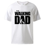 T shirt Summer Cotton Tee The Walking Dad Print Men Short Sleeve Tops Homme Casual Loose Tshirt Hot Sell Father Day Gift Tee