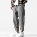 New Loose Jogging Pants Men 2021 New Fashion Fleece Autumn Winter Warm Sweatpants Male Outdoor Straight Trousers Pantalon Hommes