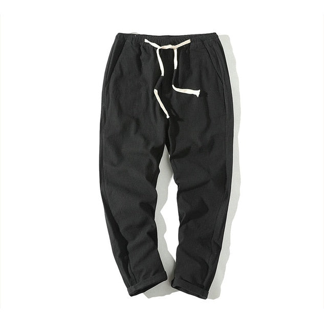 Cotton Joggers Men Solid Men's Harem Pants 2021 Summer Fitness Casual Ankle-Length Mens  Trousers Streetwear Slim Male Pants