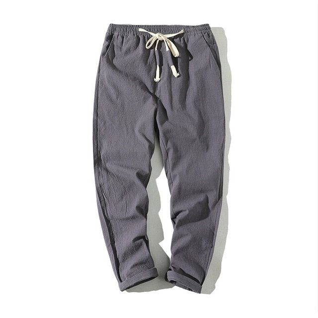 Cotton Joggers Men Solid Men's Harem Pants 2021 Summer Fitness Casual Ankle-Length Mens  Trousers Streetwear Slim Male Pants