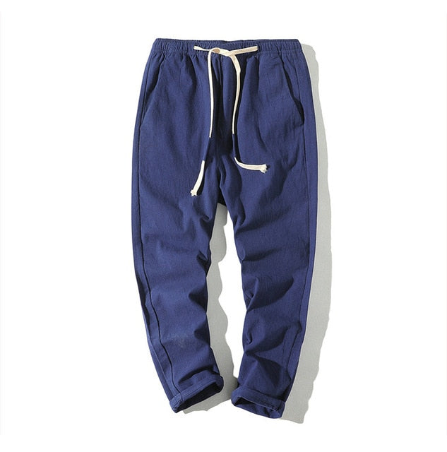 Cotton Joggers Men Solid Men's Harem Pants 2021 Summer Fitness Casual Ankle-Length Mens  Trousers Streetwear Slim Male Pants