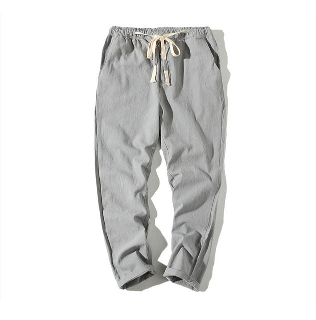 Cotton Joggers Men Solid Men's Harem Pants 2021 Summer Fitness Casual Ankle-Length Mens  Trousers Streetwear Slim Male Pants