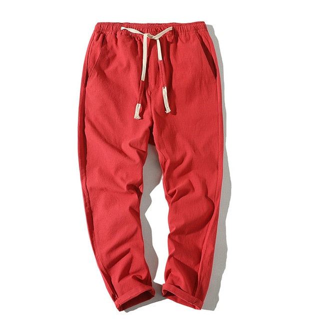 Cotton Joggers Men Solid Men's Harem Pants 2021 Summer Fitness Casual Ankle-Length Mens  Trousers Streetwear Slim Male Pants