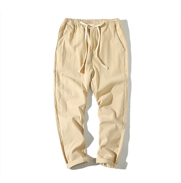 Cotton Joggers Men Solid Men's Harem Pants 2021 Summer Fitness Casual Ankle-Length Mens  Trousers Streetwear Slim Male Pants