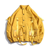 2021 Men Military Jacket Coats Casual Pockets Men's Overalls Bomber Jacket Hip Hop Streetwear Man Outwear