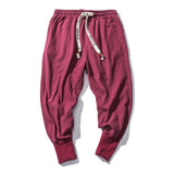 Streetwear Men Harem Pants Korean Style Casual Cotton Linen Trouser Man Jogger Pants 2021 New Baggy Pants Men