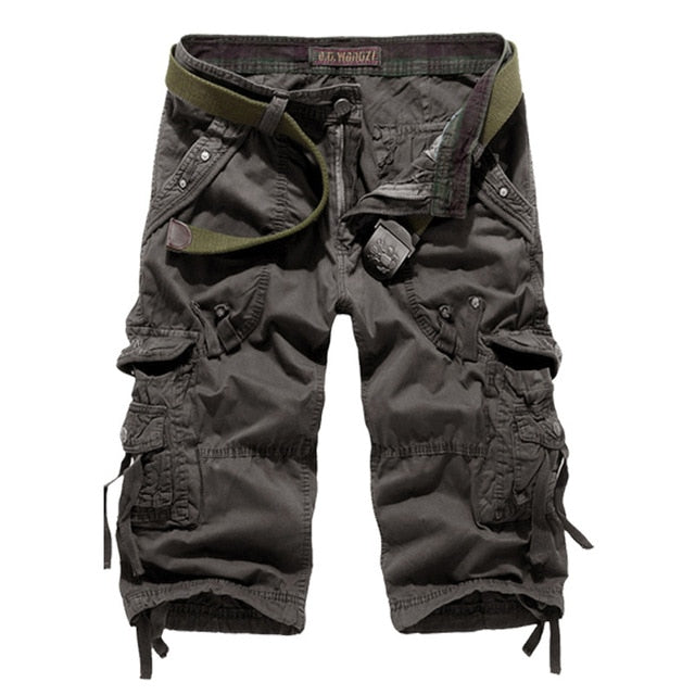 2021 New Cargo Shorts Men Casual Workout Military Men's Shorts Multi-pocke Short Pants Men