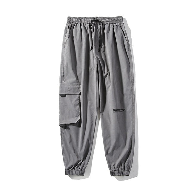 2021 Men's Side Pockets Cargo Harem Pants Fashion Black Hip Hop Casual Male Joggers Trousers Fashion Streetwear Pants Men