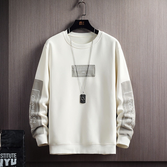 2021 Solid Color Sweatshirt Men Harajuku Autumn Spring Hoody Casual Cotton Sweatshirts Men Streetwear Clothes