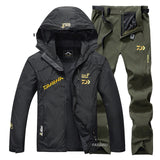 Suit Men Spring Autumn Thin Fishing Clothing Hooded Sports Hiking Fishing Jacket Outdoor Clothes Fishing Wear