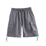 2021 Summer New Youth Popular Men's Loose Solid Color Big Pocke Pants Fashion Casual Fashion Casual Straight Shorts