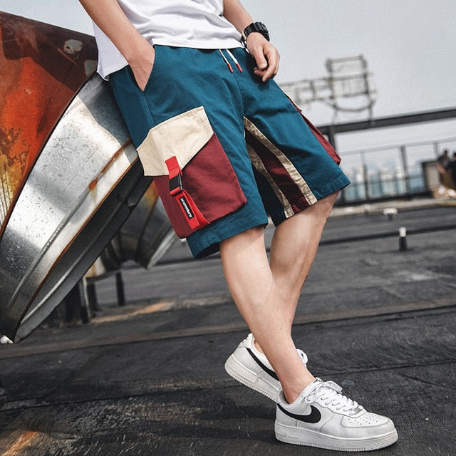 Men Summer Shorts Big Pockets Cargo Shorts High Street Fashion Army Green Military Tactical Shorts Men Loose