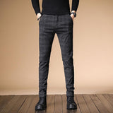 2021 Men's Stripe Casual Pants Mens Four Seasons High Quality Business Trousers Men's Straight Harem Pants