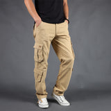 New Men Cargo Pants Mens Loose Army Tactical Pants Multi-pocket Trousers Pantalon Homme Big Size 42 Male Military Overalls