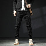 Military Tactical Cargo Pants Men Fashion Korean Streetwear Casual Stretch Cotton Slim Trousers