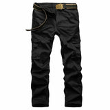 Mens Autumn Winter Trousers Cargo Pants Men Cotton Multi-Pockets Military Outdoor Pants Casual Cotton Trousers Male