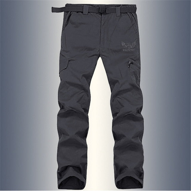 Tactical Quick Dry Cargo Pants Men Summer Thin Outdoor Camping Trekking  Mountain Hiking Army Military Waterproof Work Trousers, camping pants 