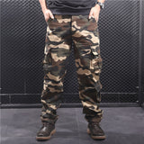 Mens Cargo Pants Casual Military Camouflage Army Clothing Plus Size Loose Multi-pocket Overalls Joggers Hip Hop Homme Trousers