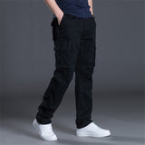 Side Pocket Cargo Pants Men Casual Black Military Army Zipper Tacital Pants Men Overalls 2019 Autumn Plus Size XXXL