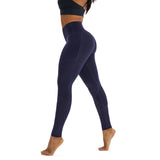 High Waisted Leggings for Women with Pockets Navy