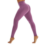 High Waisted Leggings for Women with Pockets Purple