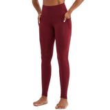 High Waisted Leggings for Women Tummy Control Red