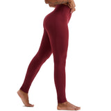 High Waisted Leggings for Women Tummy Control Red