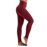 High Waisted Leggings for Women Tummy Control Red