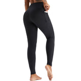 High Waisted Leggings for Women with Pockets Black