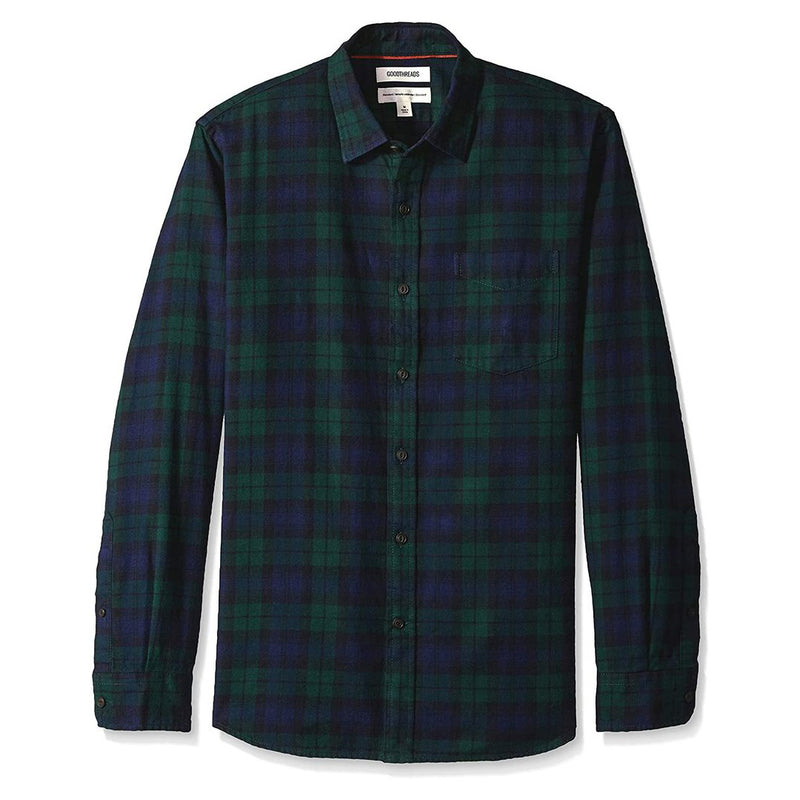 Goodthreads Men's Standard-fit Long-Sleeve Brushed Flannel Shirt