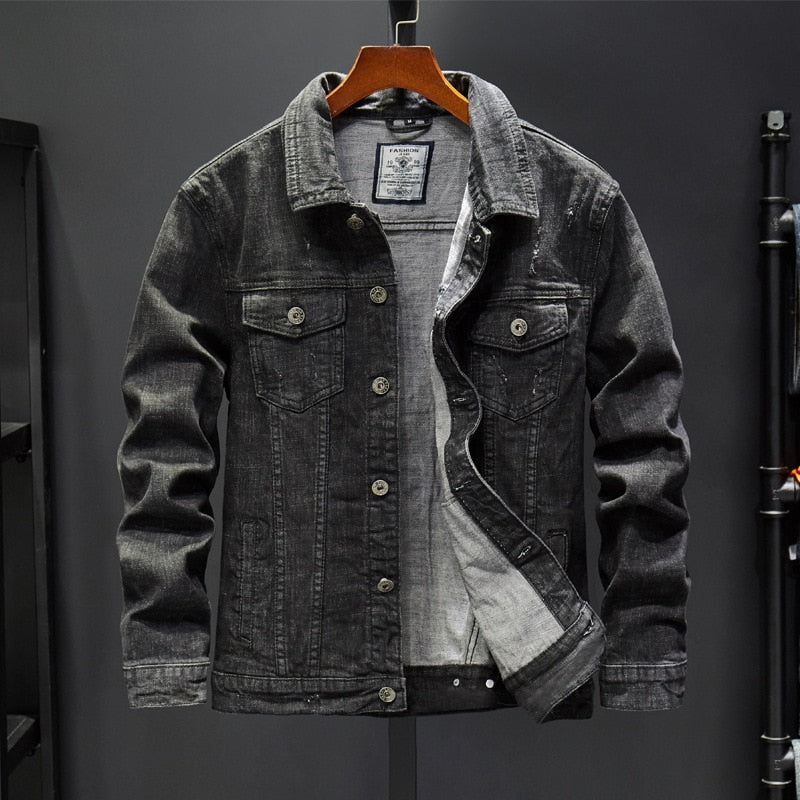 Men's Denim Jacket Spring Autumn Fashion Men Retro Jacket Casual Washed Jean Jacket Coat Winter Vintage Cowboy Outerwear Male