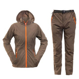 Camping Hiking Clothing Set Outdoor Sport Men Women Summer Sportswear Suit Hooded Jackets Pants Quick Dry Breathable Set ST01