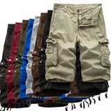 Cargo Shorts Men 2020 Summer Army Military Tactical Homme Shorts Casual Solid Multi-Pocket Male Cargo Shorts Plus Size