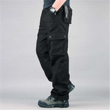 Men's Cargo Pants Multi Pockets Military Style Tactical Pants Cotton Men's Outwear Straight Casual Trousers for Men CK102