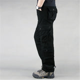 Men's Cargo Pants Multi Pockets Military Style Tactical Pants Cotton Men's Outwear Straight Casual Trousers for Men CK102