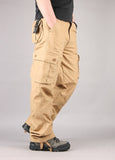 Men's Cargo Pants Multi Pockets Military Style Tactical Pants Cotton Men's Outwear Straight Casual Trousers for Men CK102