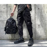 Men Streetwear Cargo Pants 2020 Overalls Mens Pockets Hip Hop Joggers Pants Black Fashions Sweatpants 5XL