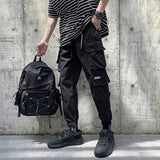 Men Streetwear Cargo Pants 2020 Overalls Mens Pockets Hip Hop Joggers Pants Black Fashions Sweatpants 5XL