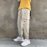 Men Streetwear Cargo Pants 2020 Overalls Mens Pockets Hip Hop Joggers Pants Black Fashions Sweatpants 5XL