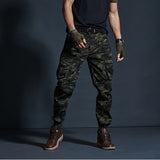 Casual Pants Men Military Tactical Joggers Camouflage Cargo Pants Multi-Pocket Fashions Black Army Trousers