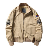 2021Tanker Khaki Spring Military Cotton Bomber Jacket Lightweight Men's Cotton Tanker Jacket