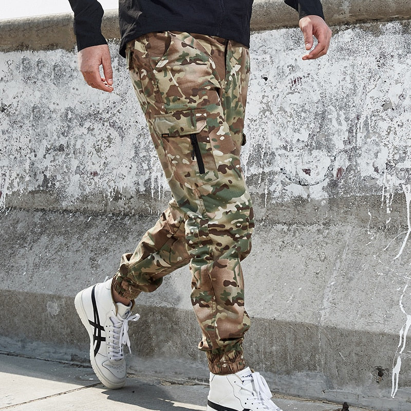 2021 Men Fashion Streetwear Casual Camouflage Jogger Pants Tactical Military Trousers Men Cargo Pants